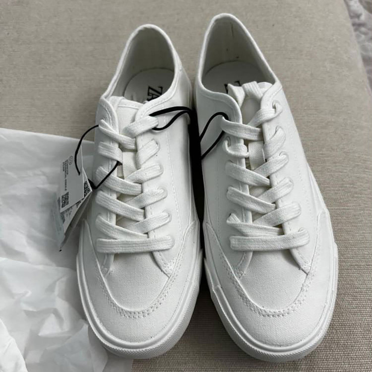اسنیکرز زارا سفید | Zara White Sneakers
